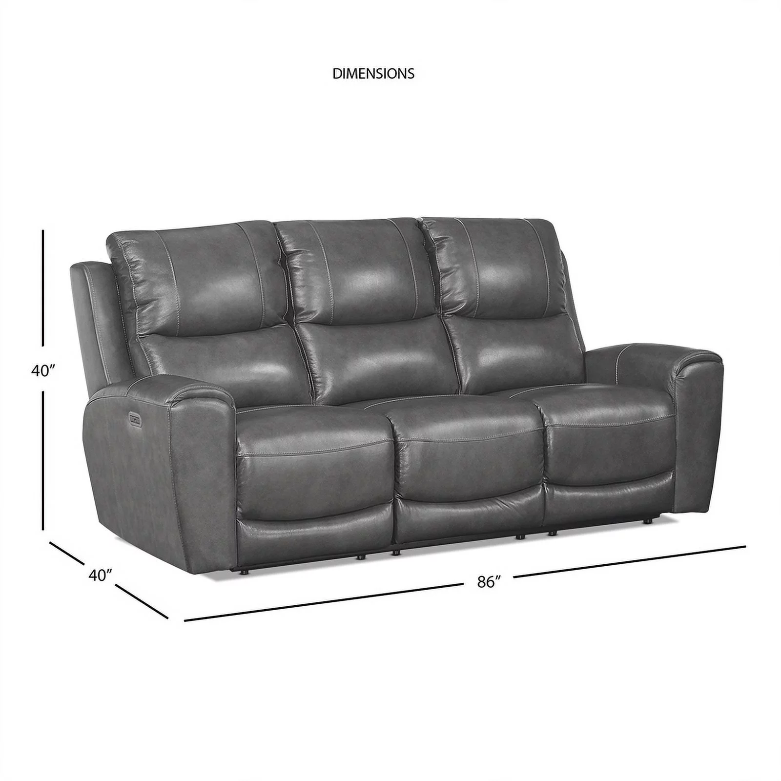 Bowery Hill Leather Power Reclining Sofa
