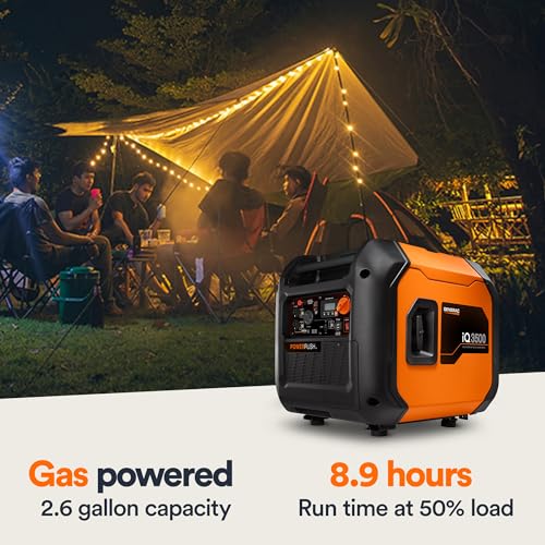 Generac 3,300-Watt Gas-Powered Portable Inverter Generator - Lightweight Design - USB Ports for Mobile Device Charging - COsense Technology