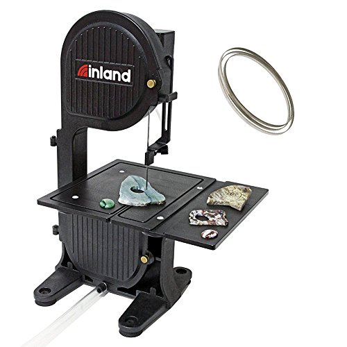 Inland Craft DB-100 Band Saw Machine, Tabletop Wet Saw for Glass, Stone, Plastic, Coral, Mosaics Crafting, Stained Glass Cutter
