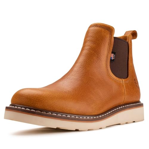 SUREWAY 6” Mens Western Work Boots for Men-Soft Toe,Goodyear Welt,Extremely Comfortable Durable Proved,Superior Oil/Slip Resistant,Thicker Leather