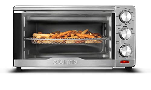 Gourmia Toaster Oven Air Fryer Combo 17 cooking presets 1700W french door digital air fryer oven 24L capacity accessories, convection rack