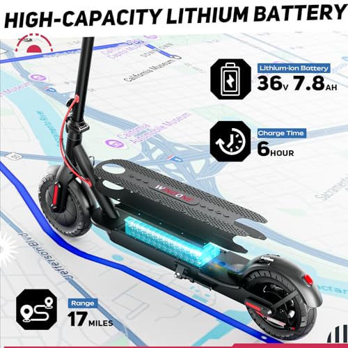Electric Scooter for Adults – 19MPH, 17-Mile Range, 430W Peak Motor