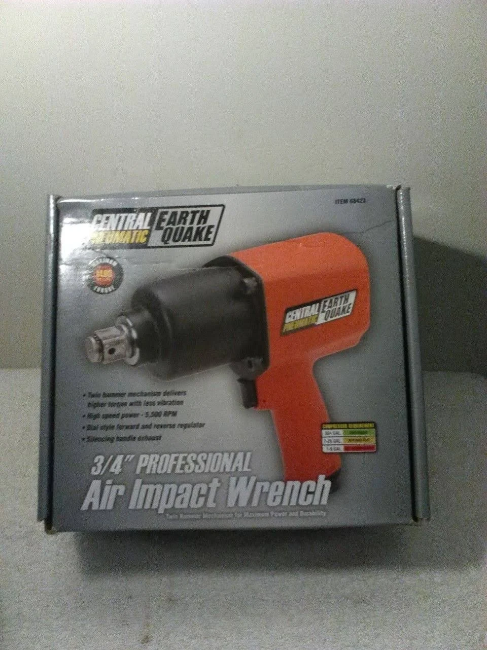 Earthquake 68423 3/4 inch Professional Air Impact Wrench