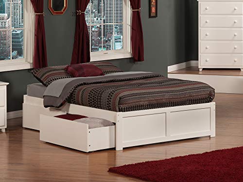 AFI Concord Platform Bed with Footboard & Storage Drawers