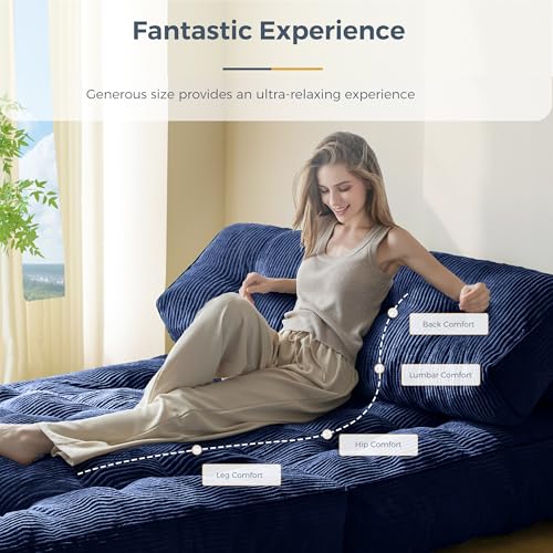 MAXYOYO Folding Sofa Bed, Convertible Sleeper Chair with Pillow Foldable Mattress with Back Support