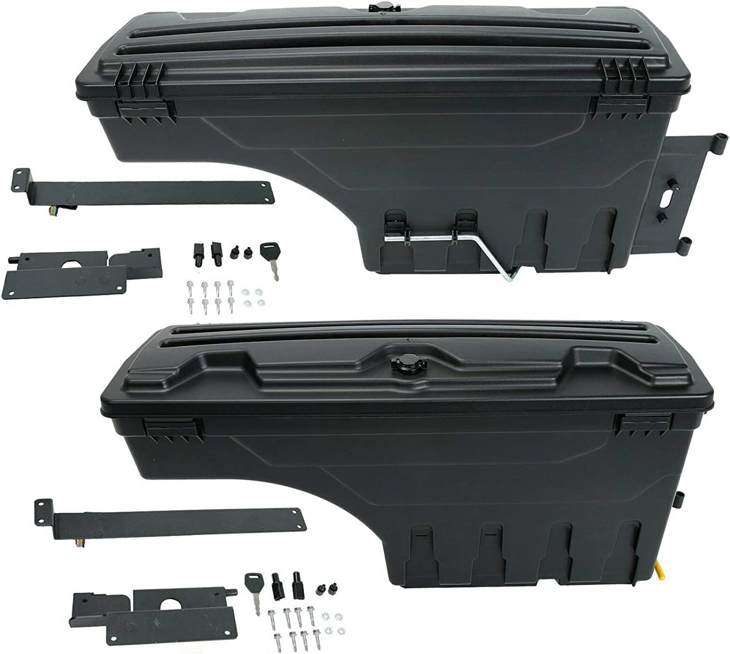 VOWAGH Truck Bed Storage Box Pickup Rear Left Driver and Right Passenger Side Lockable Storage Boxes Compatible with Toolbox 2004-2012 Chevy Colorado