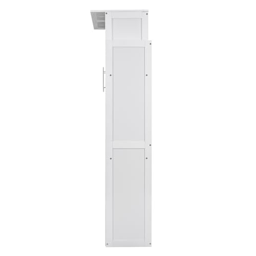 Harper & Bright Designs Queen Size Murphy Bed Wall Bed with Storage Shelves and LED Lights, Space-Saving for Multipurpose Guest Room or Home Office