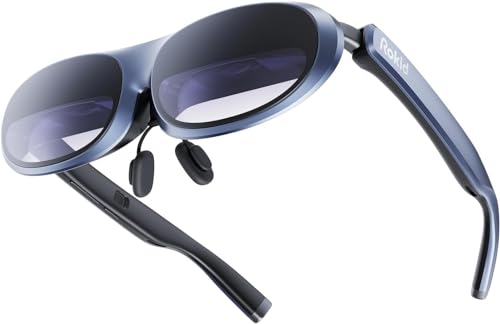 Rokid Max AR Glasses, Smart Glasses with 360" Micro-OLED Display, Google Play, Media Streaming, HDCP Support & Cloud Gaming, Console, Android, iOS