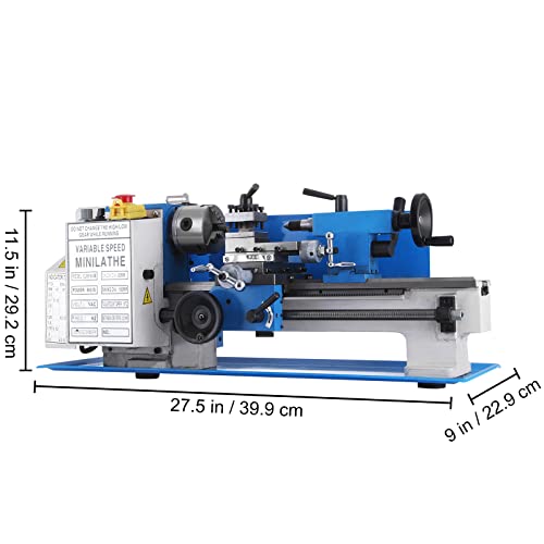 VEVOR Metal Lathe 7 x 12 Inch, Precision Mini Metal Lathe 2250 RPM 550W Variable Speed