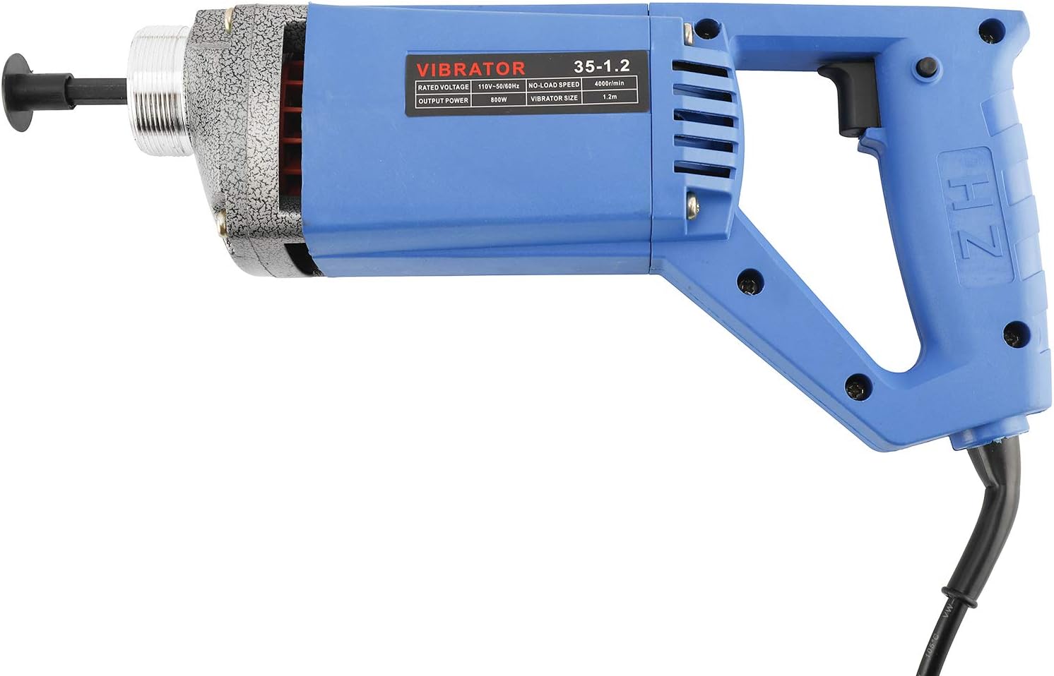 Concrete Vibrator, 3/4HP 800W Electric Hand Held Power Concrete Vibrator with 1.2M Hose Pack of 2