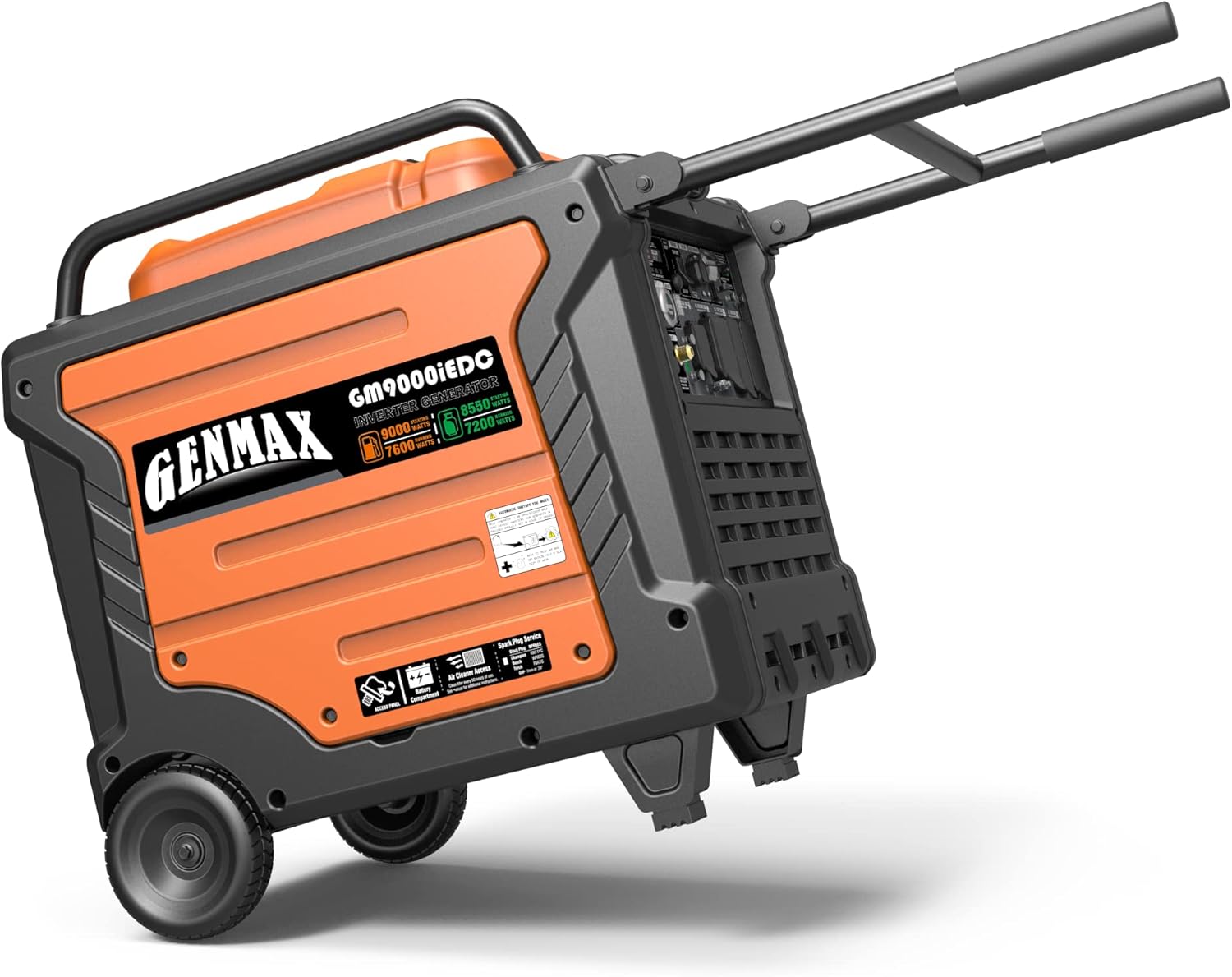 GENMAX Portable Generator, 9000W Super QuietDual Fuel Portable Engine with Parallel Capability, Remote/Electric Start