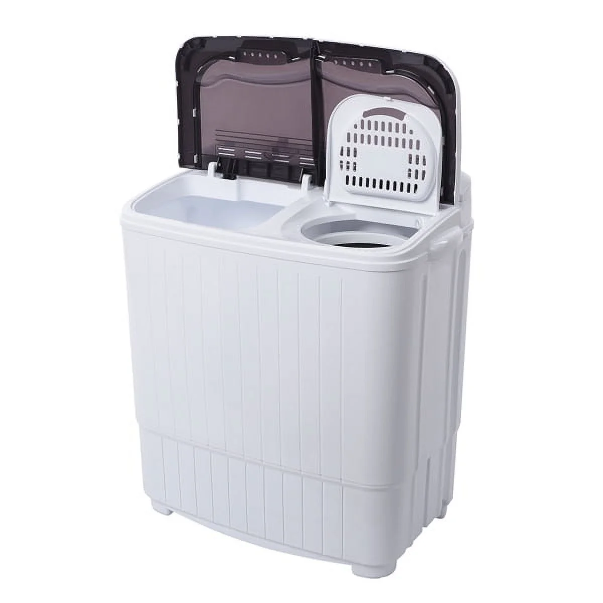 【No logo model replacement 30189854】Compact Twin Tub with Built-in Drain Pump XPB35-ZK35 14.3(7.7 6.6)lbs Semi-automatic Gray Cover Washing Machine