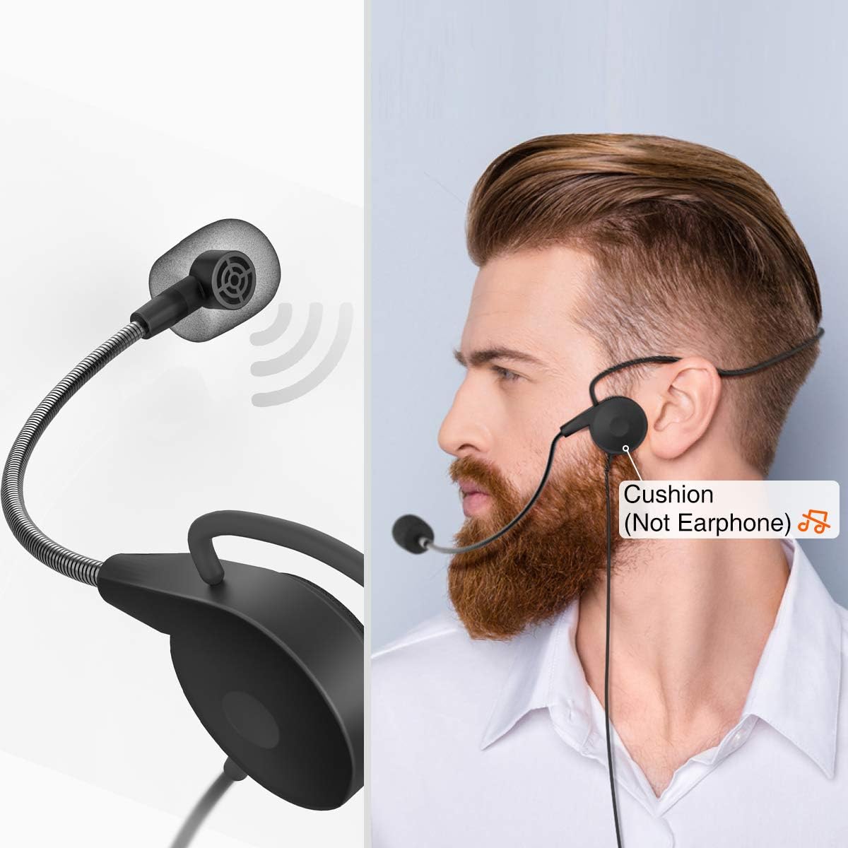 FIFINE Wireless Microphone System, Wireless Microphone Set with Headset and Lavalier Lapel Mics, Beltpack Transmitter and Receiver,Ideal for Teaching