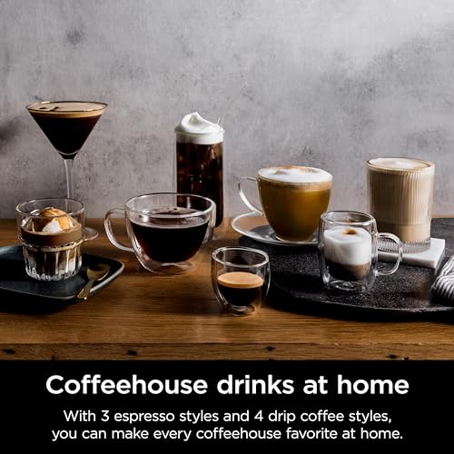 Ninja | Espresso Machine and Drip Coffee Maker| Luxe Café Premier Series | Integrated Coffee Grinder, Milk Frother