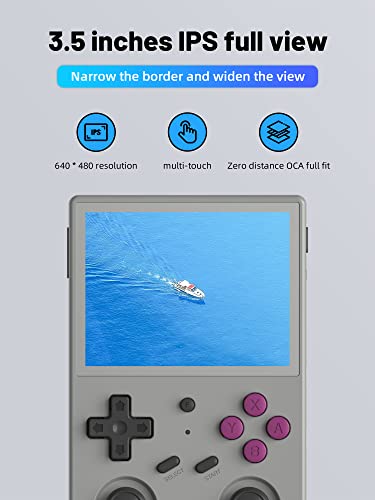 RG353V Retro Video Handheld Game Console 3.5" IPS Screen Android 11 and Linux System RK3566 64bit Game Player 64G TF Card Built-in 4450 Classic Games