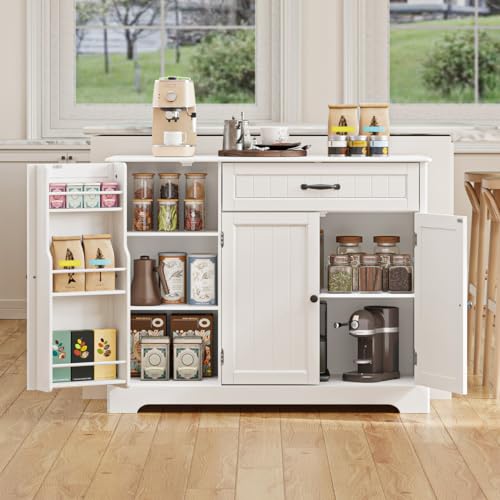 Gizoon Kitchen Sideboard Buffet Cabinet with Storage Small Coffee Bar Cabinet with Drawer