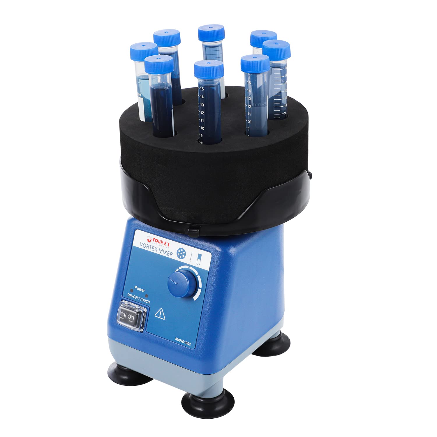 Four E's Scientific Laboratory Vortex Mixer Speed 0-3000rpm, Touch & Continuous Function - Vortex Shaker Mixer Test Tubes Acrylic Paints Tattoo Ink