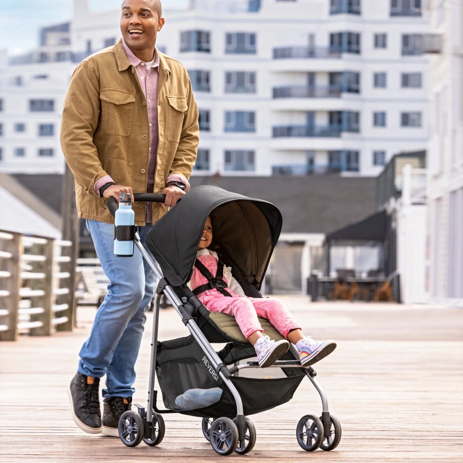 Evenflo Reversi Lightweight Reversible Stroller (Altair Black), Unisex