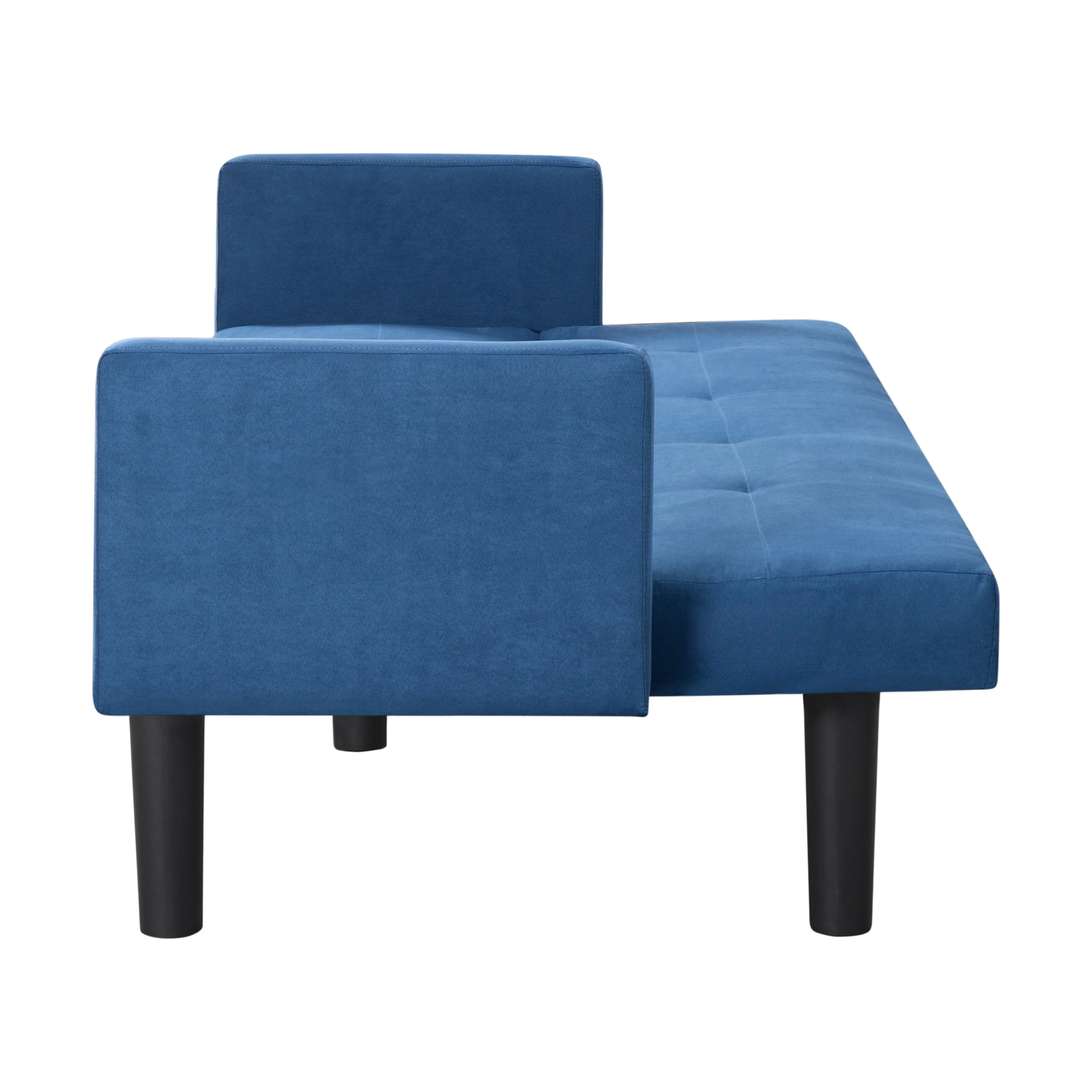BSHTI 74.8 inch Futon Sofa bed,Modern Adult Sofa,Foam Futon Sleeper for Livingroom(Navy Blue)