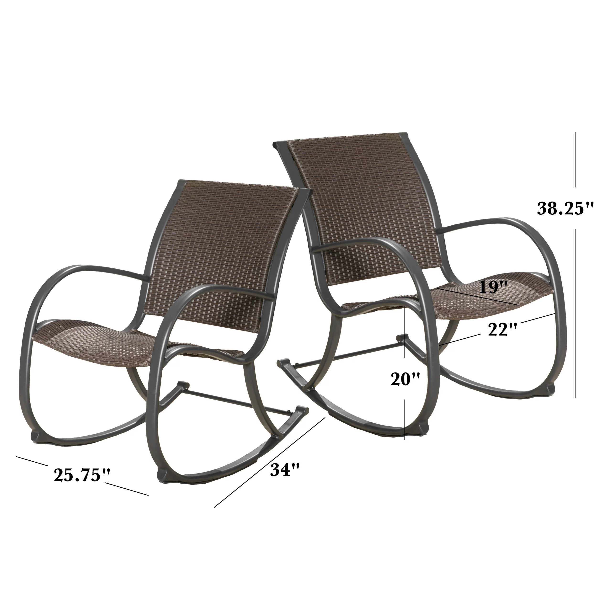 Orden Brown Wicker Rocking Chair