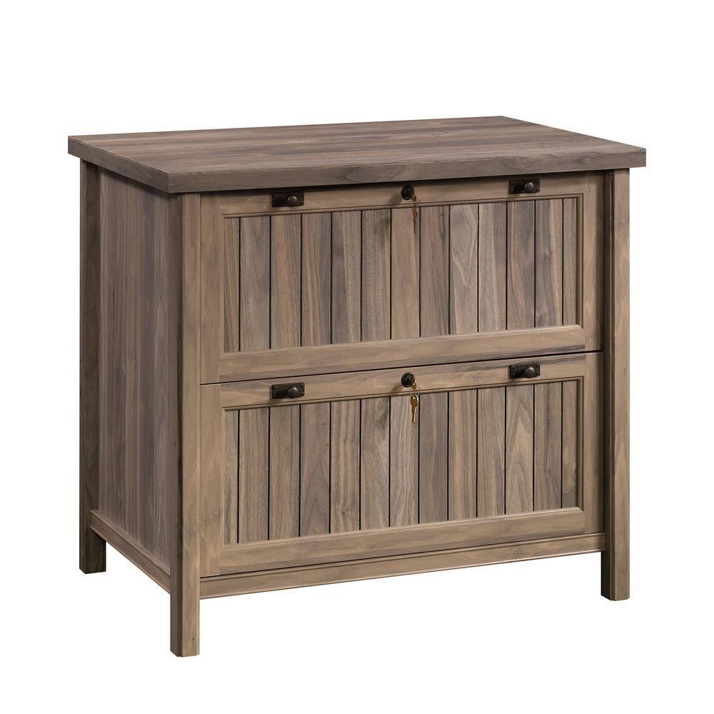 Sauder Costa Engineered Wood 2-Drawer Lateral File Cabinet in Washed Walnut - 428191