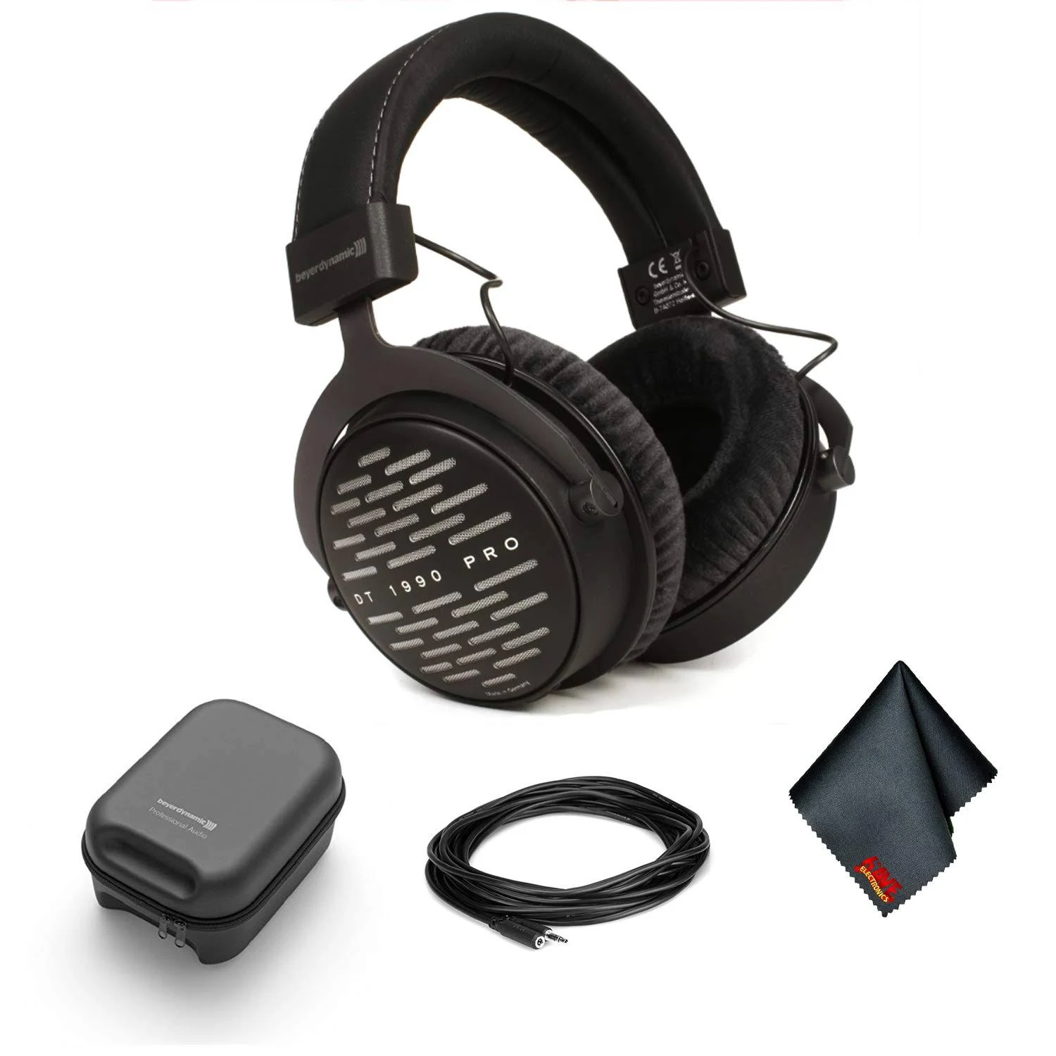 Beyerdynamic DT 1990 Pro Open Studio Headphones with Hard Case and 25ft Headphone Extension Cable