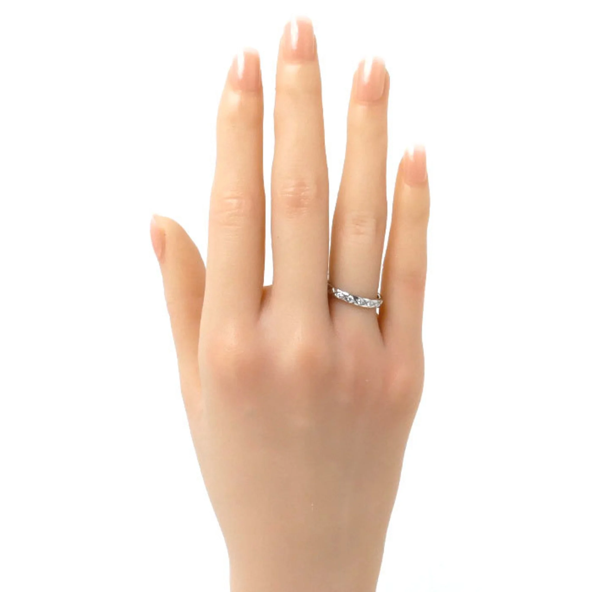 Pre-Owned CHANEL Pt950 Platinum Coco Crush 5P Diamond Ring J11355 50 4.1g Ladies (Good)