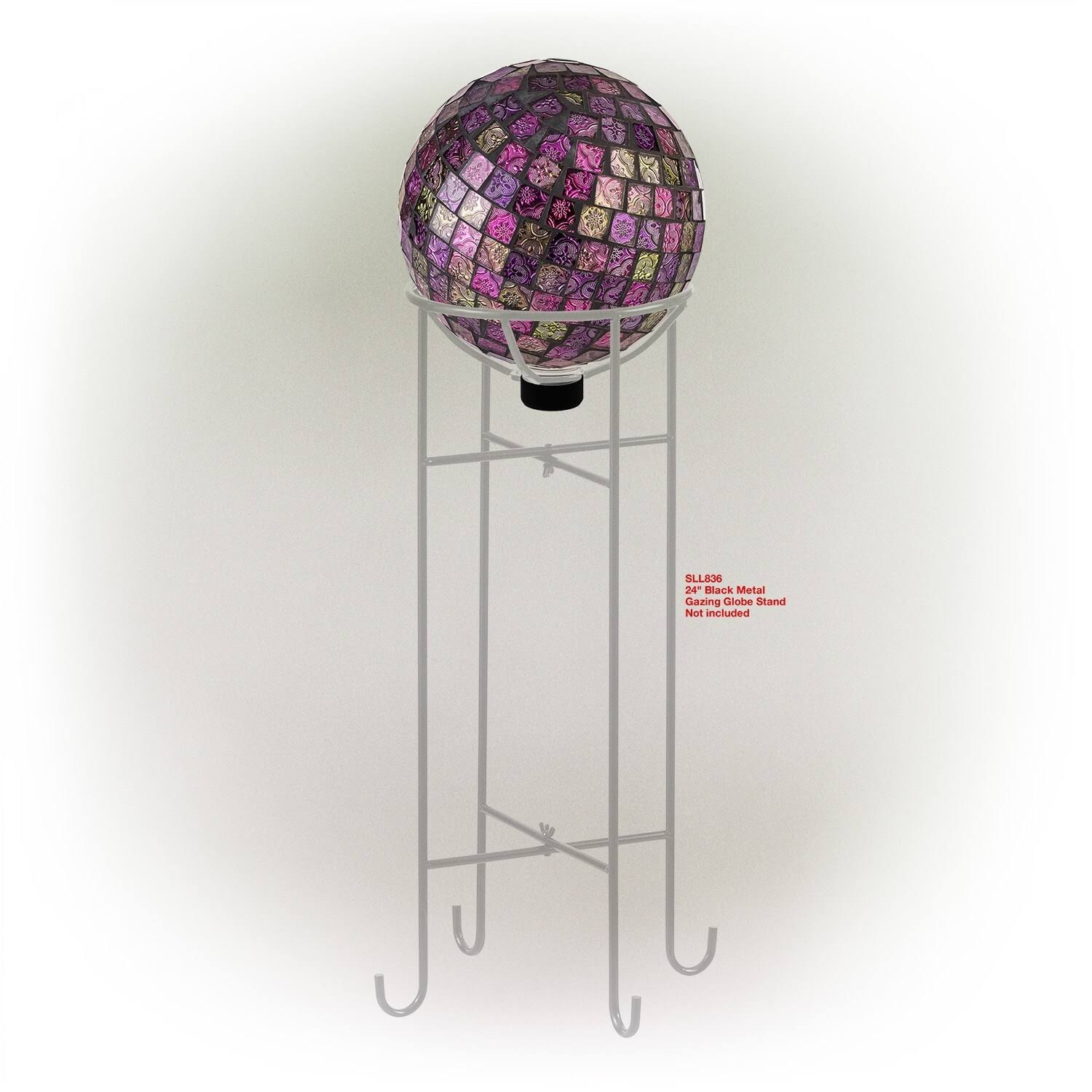 Alpine Violet Mosaic Gazing Globe