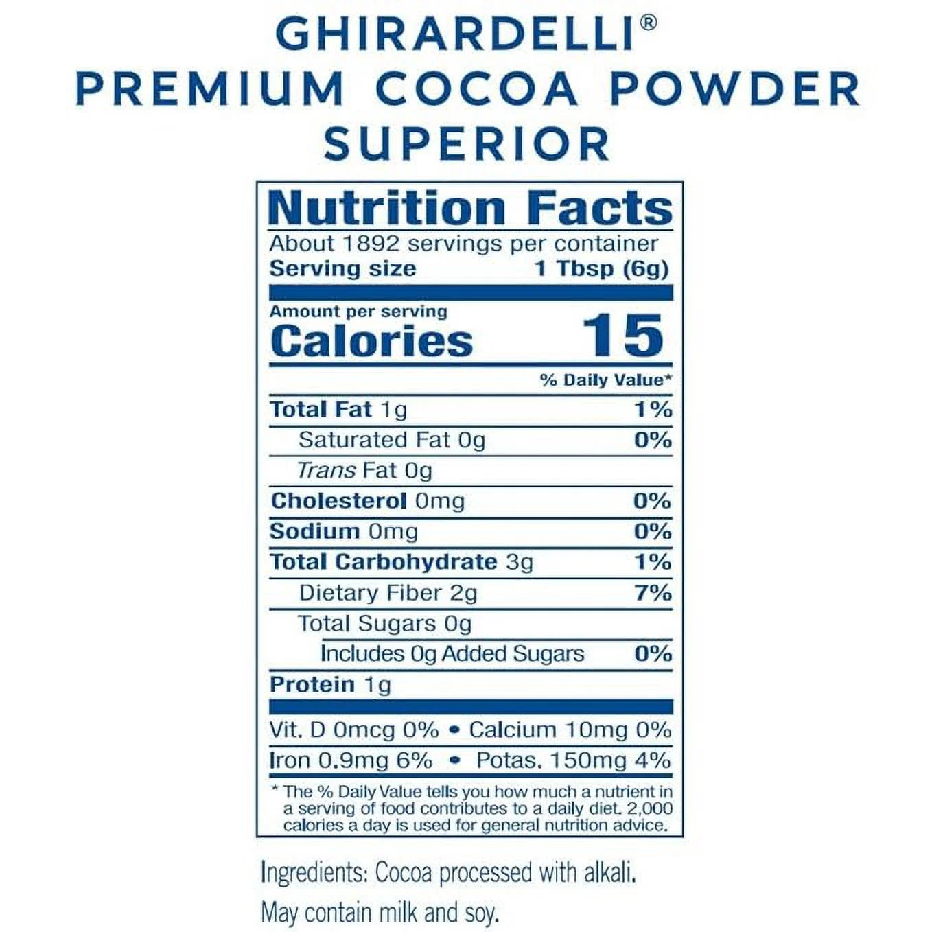 Ghirardelli Chocolate Superior Cocoa Powder, 25-Pound Box