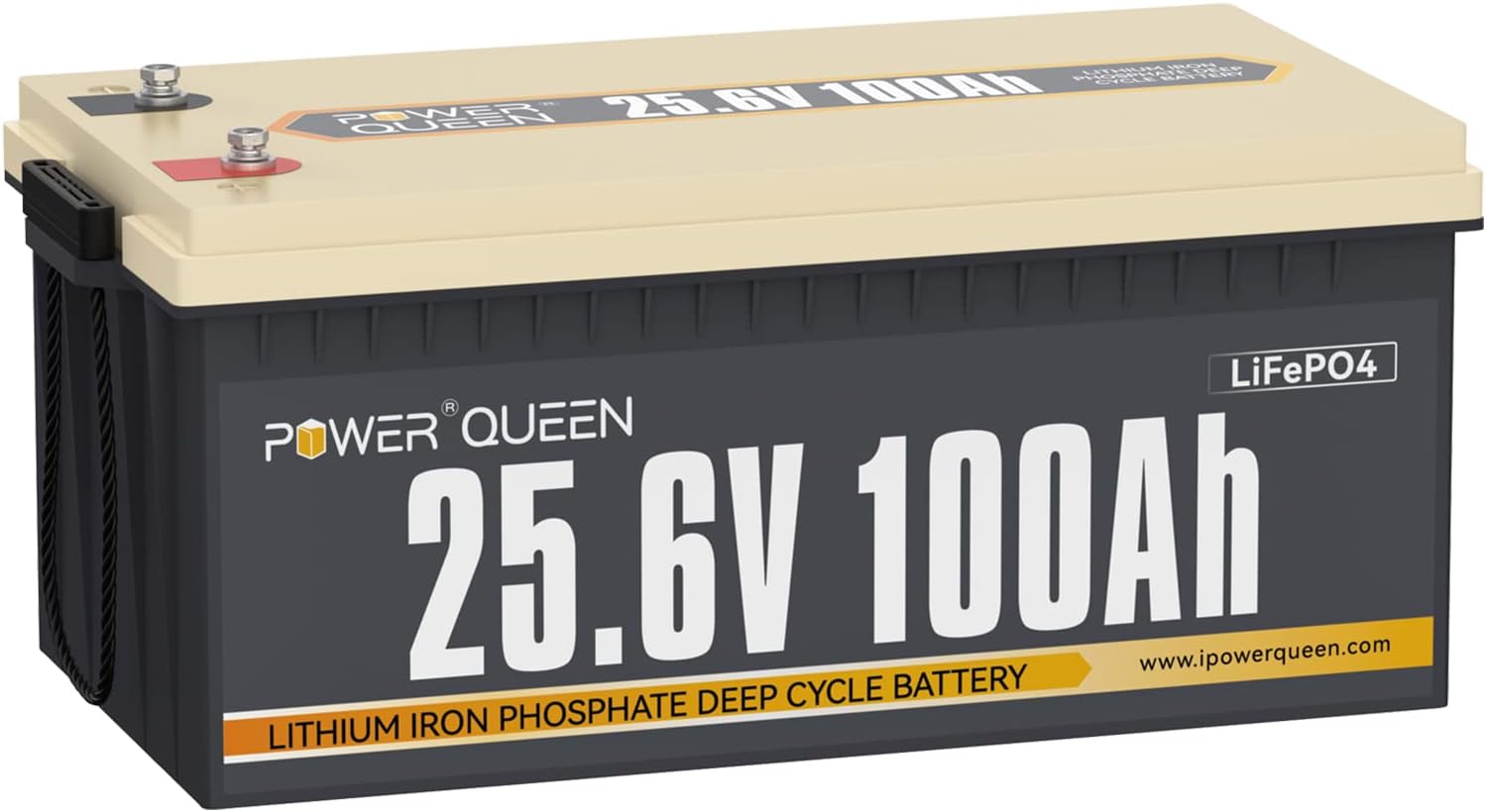 POWER QUEEN 12.8V 200Ah LiFePO4 Battery, 2560Wh Lithium Iron Phosphate Battery, 4000+ Cycles, 10 Years Lifespan, Used for Solar Off Grid, RV Camper