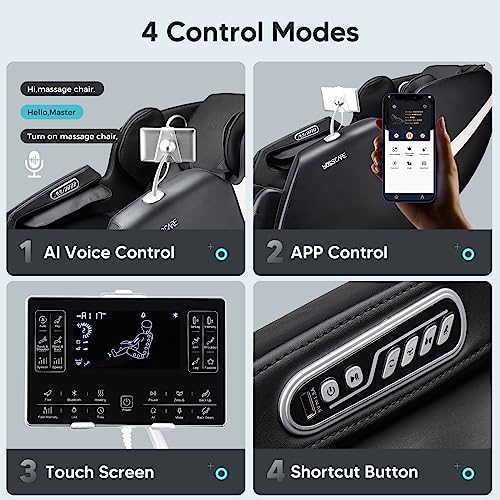 Full Body Airbag Massage Chair: 2025 Shiatsu Zero Gravity Massager Chairs - AI APP Control Back Heating