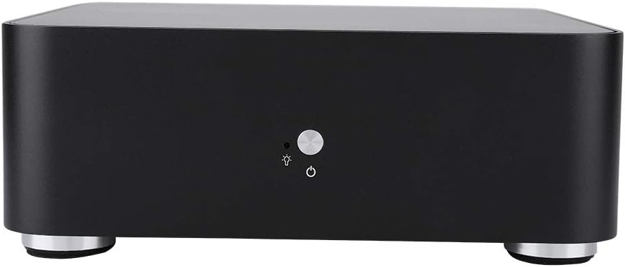 menfad ITX Case,Mini Computer Case Aluminum Alloy HTPC Case Mini PC Computer Case, Surface Frosting Treatment, All-Aluminum Alloy