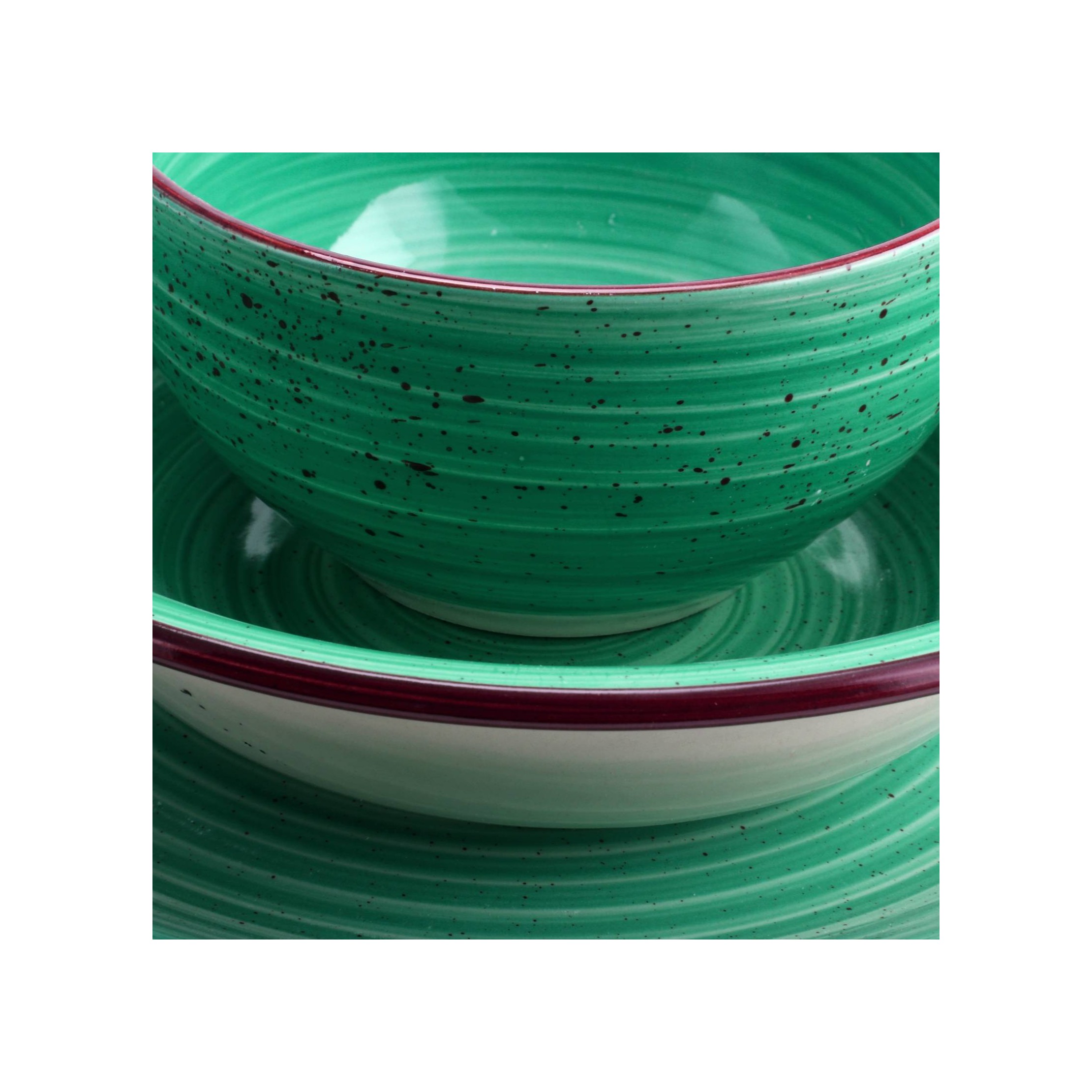 28pc Stoneware Speckle Mix and Match Dinnerware Set