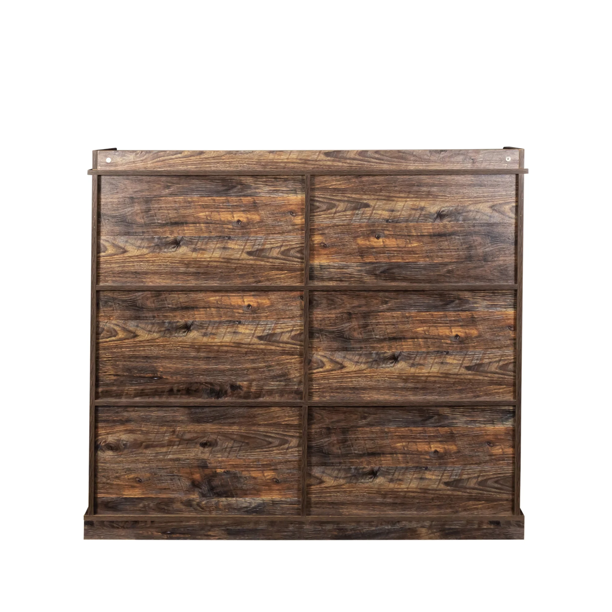 Royard Oaktree 10-Cube Bookcase Freestanding 3-Tier Open Bookshelf Wood Cube Storage Organizer with 10 Storage Compartments and Top Shelf Retro