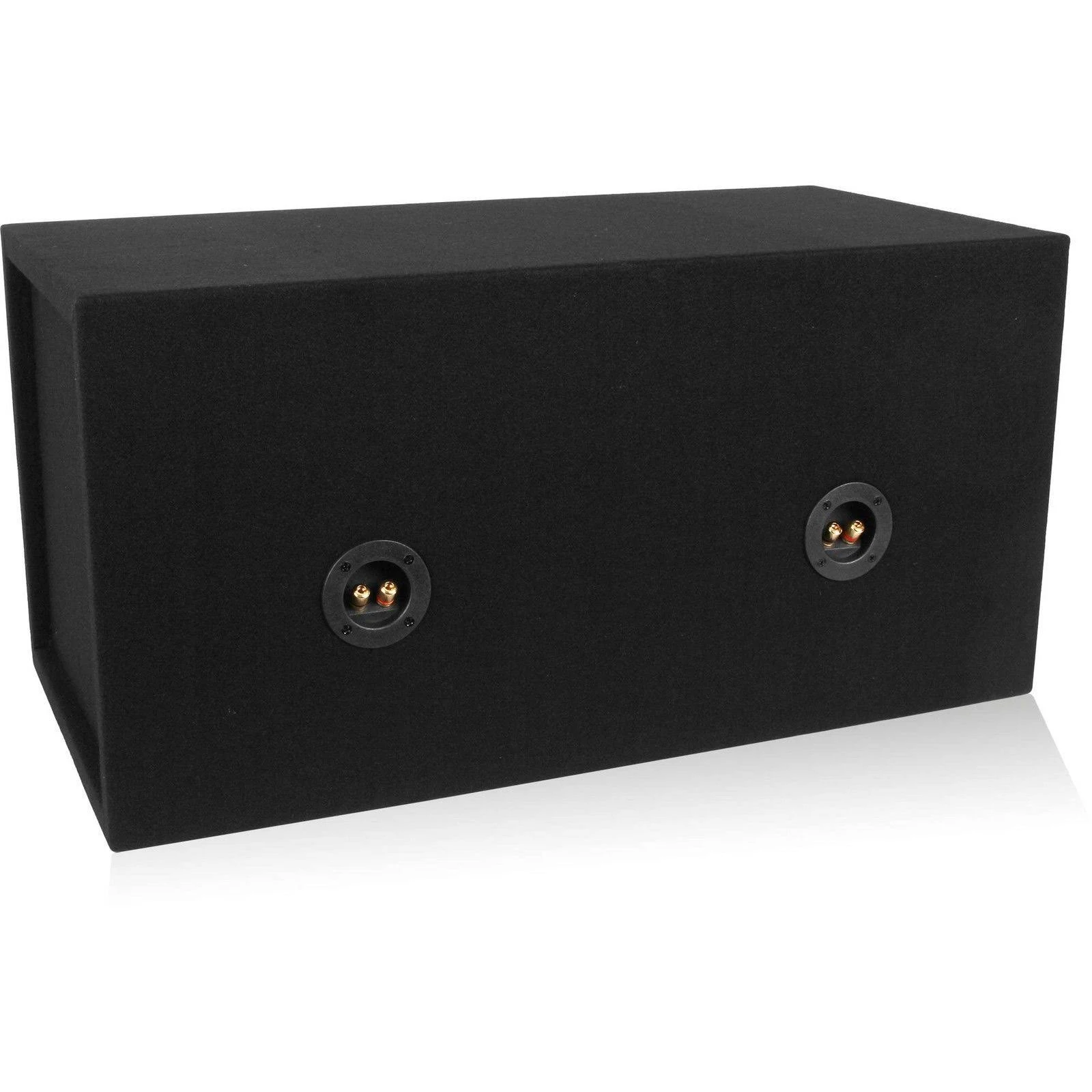 Belva Dual 12-Inch Car Subwoofer Box Sealed 3/4-Inch MDF Prelined Polyfil MDFD12