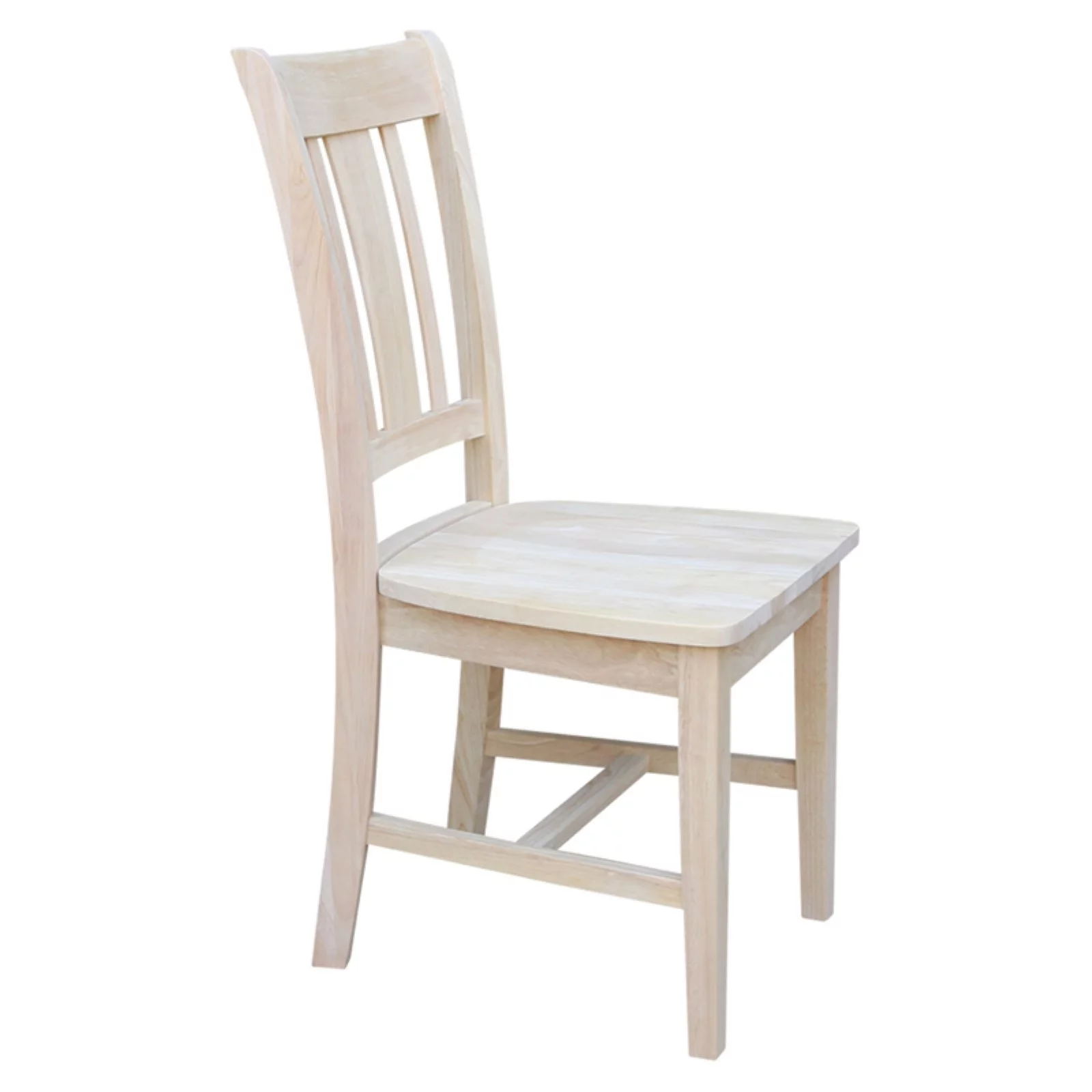 International Concepts Unfinished Slat Back Dining Chair (Set of 2)
