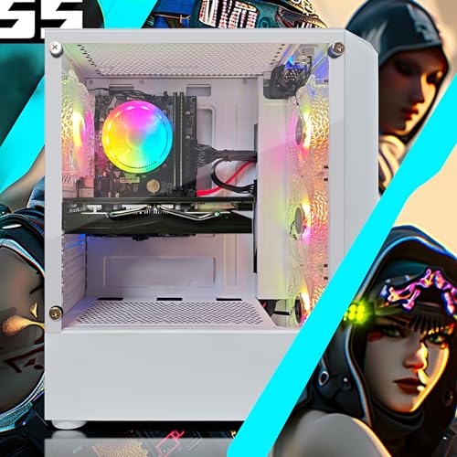 STGAubron Gaming PC Computer Desktop, GeForce RTX 2060 Super 8G, Intel Core I7 8th up to 4.1GHz, 16G DDR4, 1T SSD, WiFi 6 & BT 5.2, RGB Fan x6
