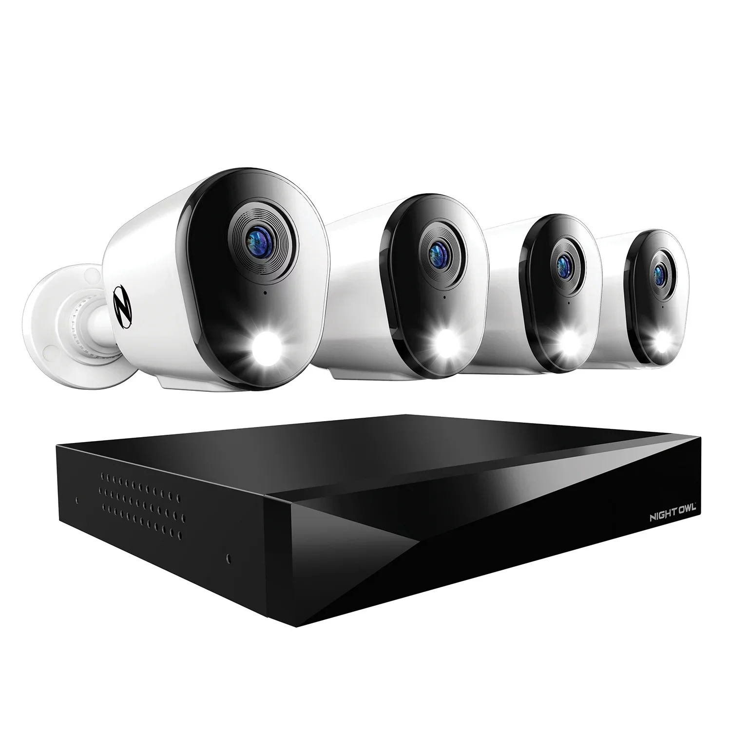 Night Owl 2-Way Audio 12 Channel DVR Security System with 1TB Hard Drive and 4 Wired 2K Deterrence Cameras - Curated Treasures Market