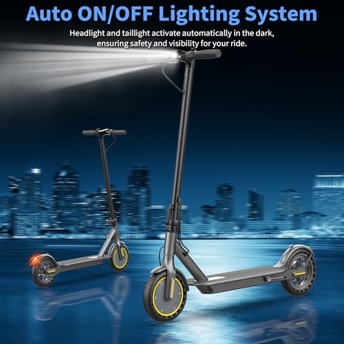 Electric Scooter, Folding E Scooter for Adults with Seat, 350W Motor, 8.5" Tire, 19MPH