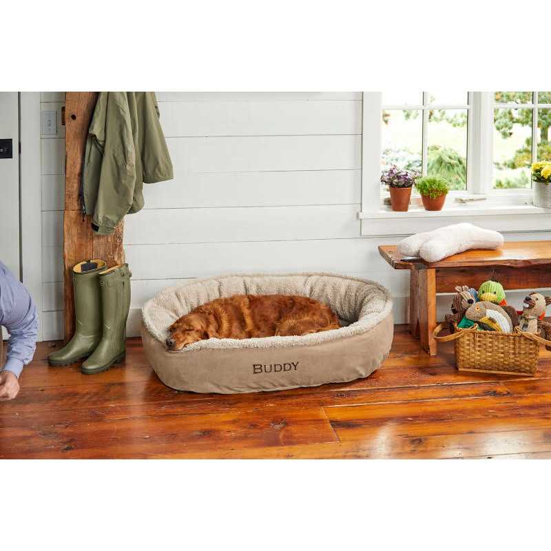 Orvis ComfortFill-Eco Wraparound Dog Bed with Fleece
