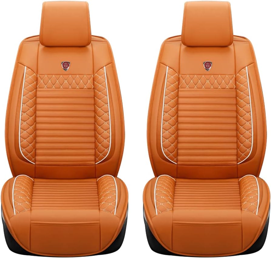 Car Seat Covers Breathable Premium PU Leather Universal Fit Auto Interior Accessories Automotive Cover Cushion for Cars & SUV Truck Front Seat(Front