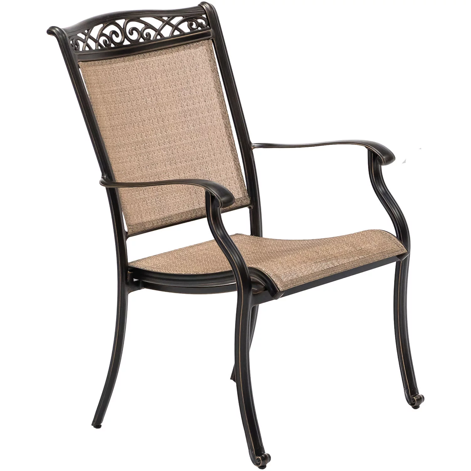 Hanover Fontana 9-Piece Aluminum Outdoor Dining Set, 42" x 84" Cast-Top Table