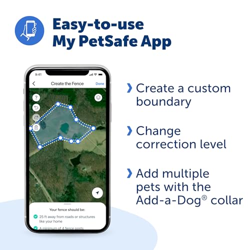 PetSafe Guardian GPS Dog Fence – No Subscription – Create Your Own Wireless Fence for Dogs – for Yards 3/4 Acres or Larger – World's Safest GPS Dog
