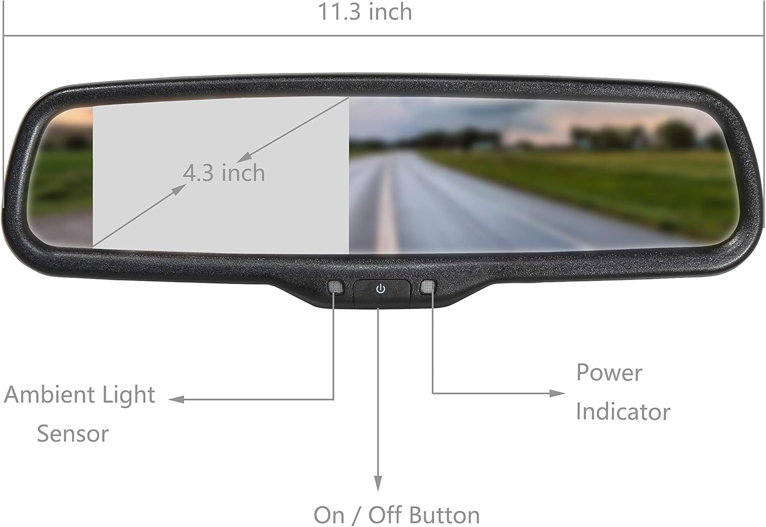 EWAY for Toyota Tundra 2007-2014 4.3 Rear View Mirror Monitor with Tailgate Handle Backup Camera Kit Parking Waterproof CCD Reverse Reversing Night