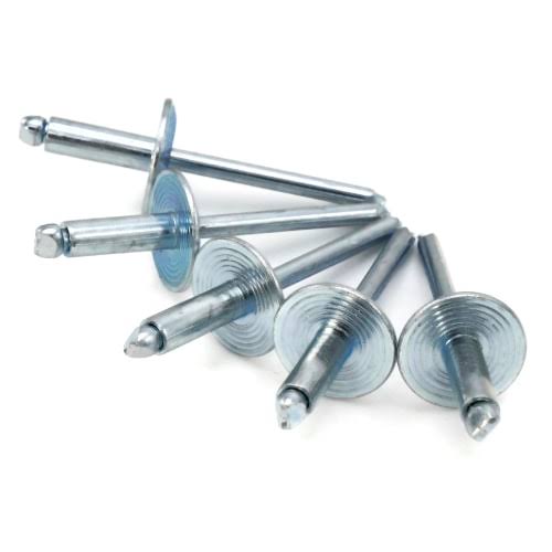 Albany County Fasteners Pop Rivet Large Flange All Steel - 8-12LF 1/4x22 (.626 - .750 Grip) - Qty: 100
