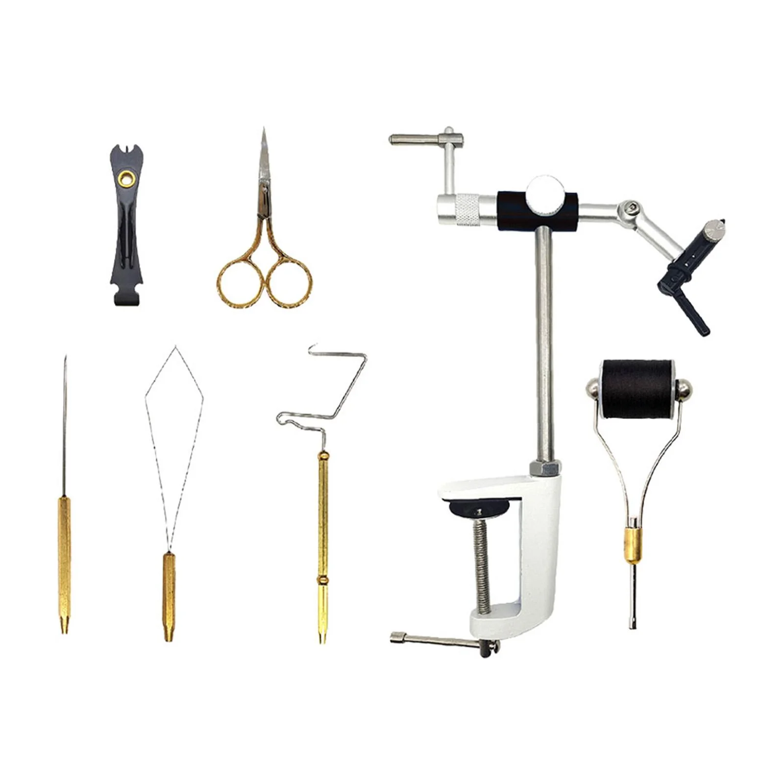 Rotary Fly Vise Lightweight Holder Fly Tying Thread Tool Fly Tying Set Jigs Travel Outdoor Flying Tie Vise Bobbin Heavy Duty Fly Tying Tool