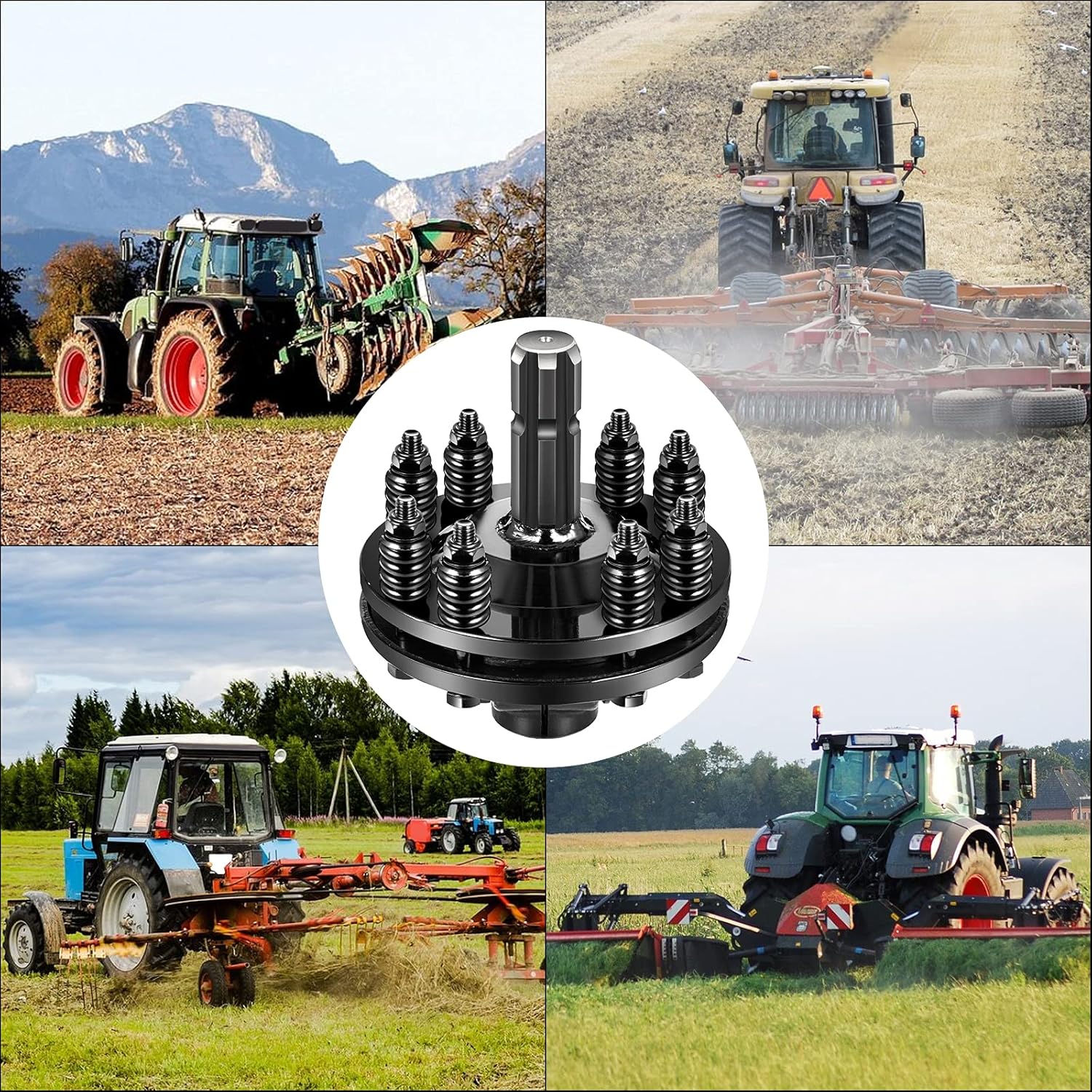 VEVOR Slip Clutch, 1 3/8 PTO Slip Clutch, 6 Spline Ends PTO Friction Clutch, Carburized Steel Tractor Slip Clutch
