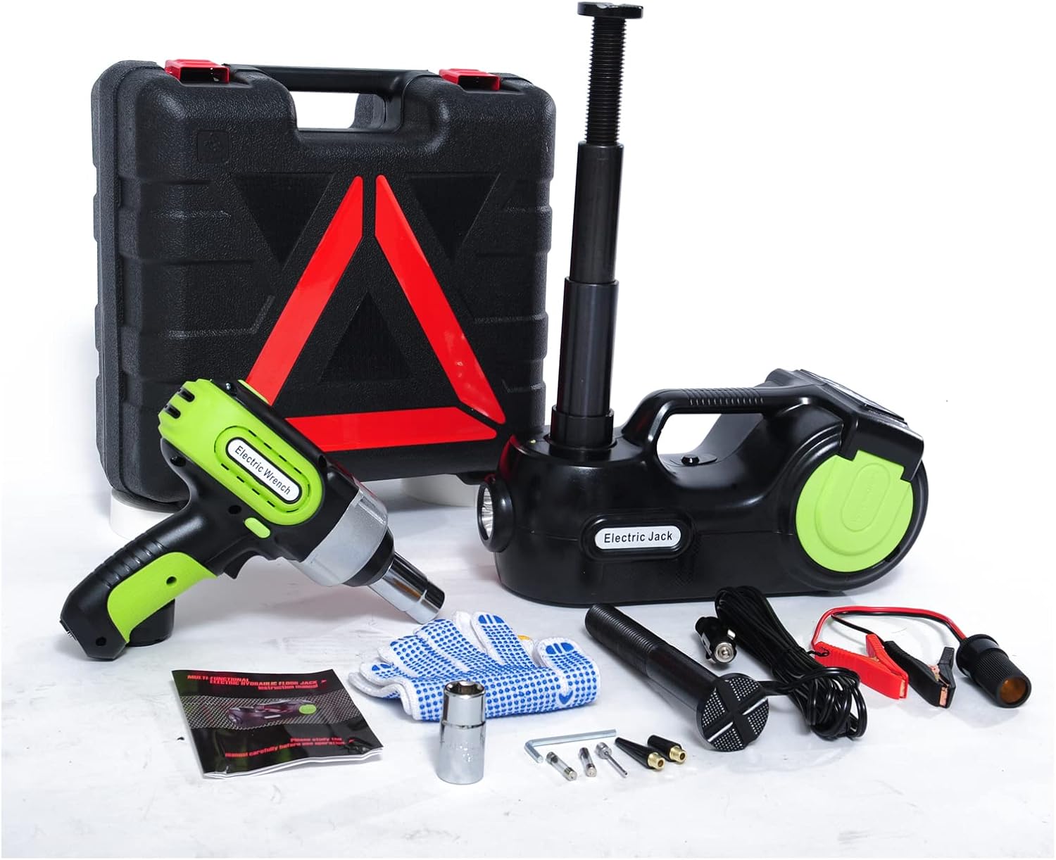 KINGCAV Electric Car Jack Kit , (10000lbs) 6.1-20.8'' 12V Car Lift Jack Impact Kit