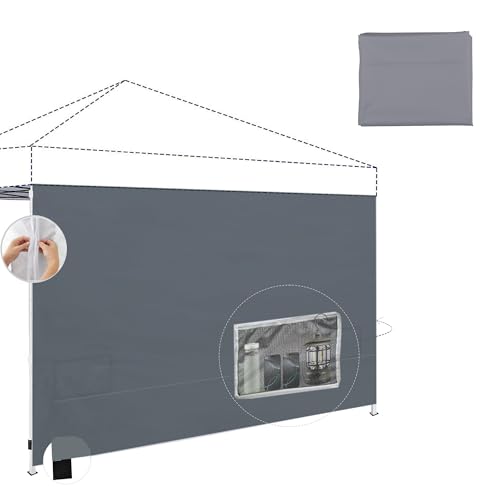 SANWAY 10x10 Pop Up Canopy Tent with Sidewalls x 4 &ndash; Easy Setup Canopy Tent, Waterproof, UV-Resistant