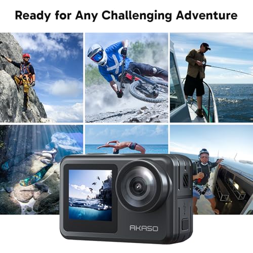 AKASO Brave 7 LE 4K30FPS 20MP WiFi Action Camera with Touch Screen EIS 2.0 Zoom Remote Control 131 Feet Underwater Camera with 2X 1350mAh Batteries